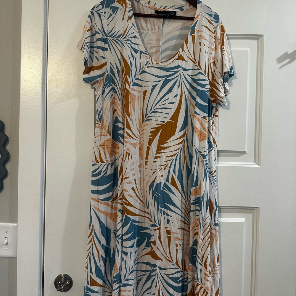 Cynthia Rowley Leaf Print Dress